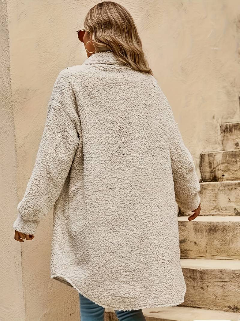 Oversized Sherpa Coat for Women - Image 2