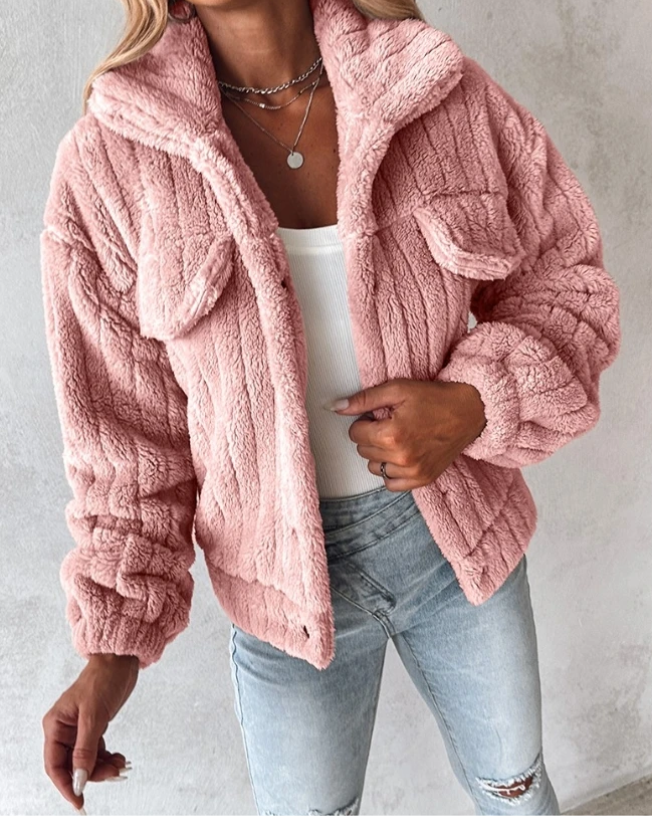 Button-Down Sherpa Jacket for Women - Image 2