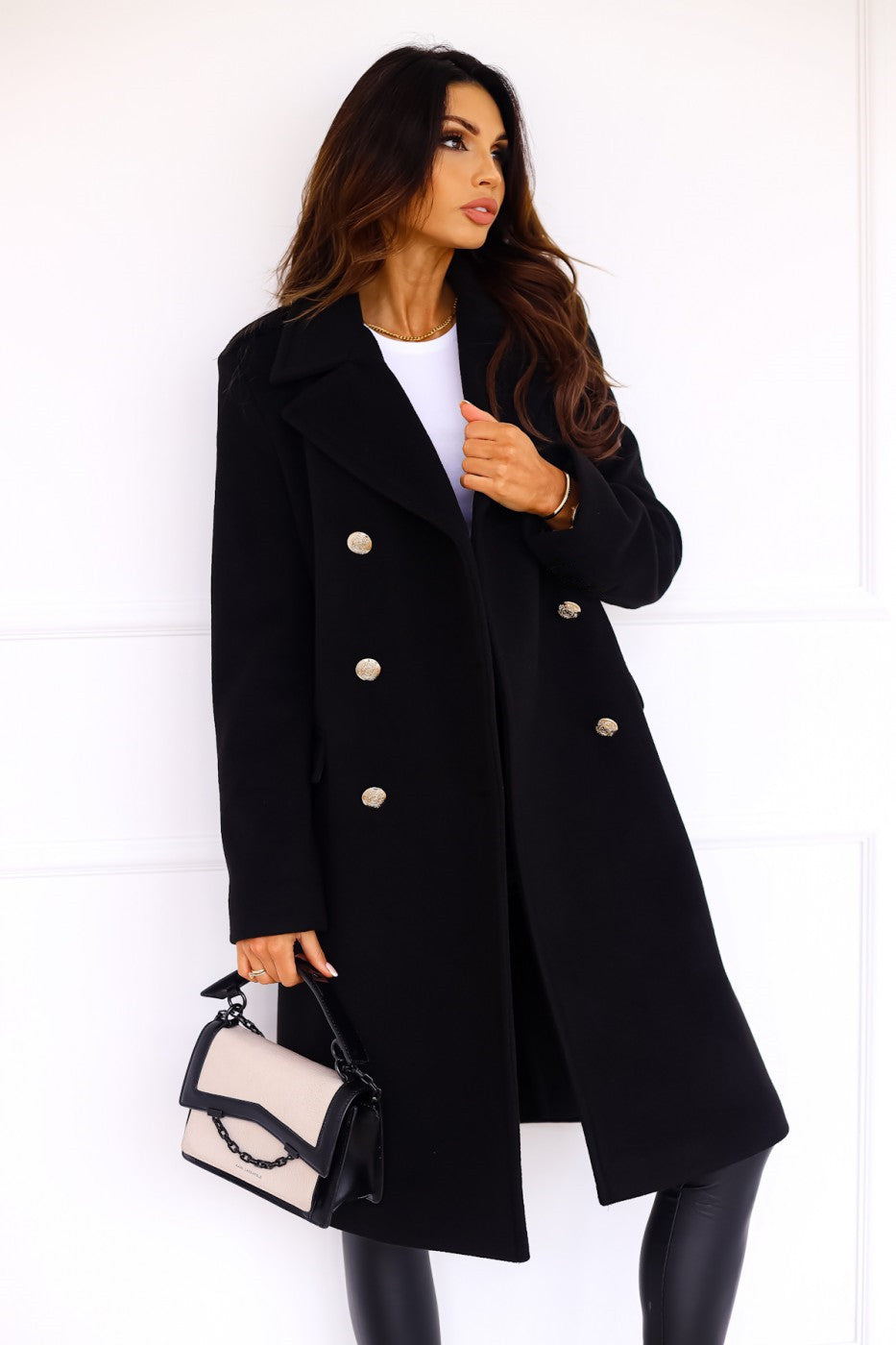 Double-Breasted Long Coat for Women - Image 8