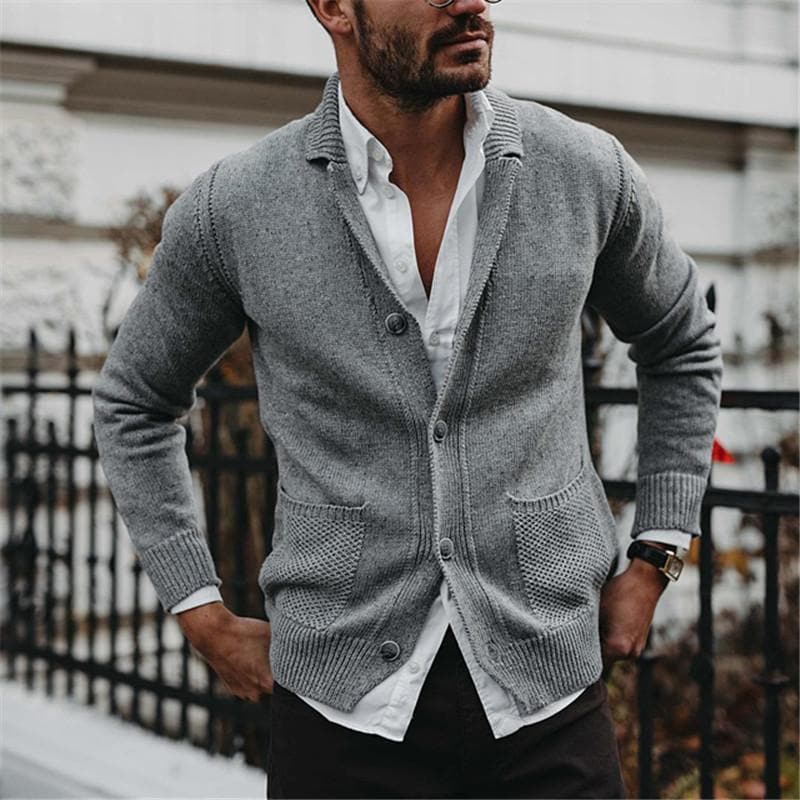Shawl Collar Cardigan Sweater for Men - Image 1