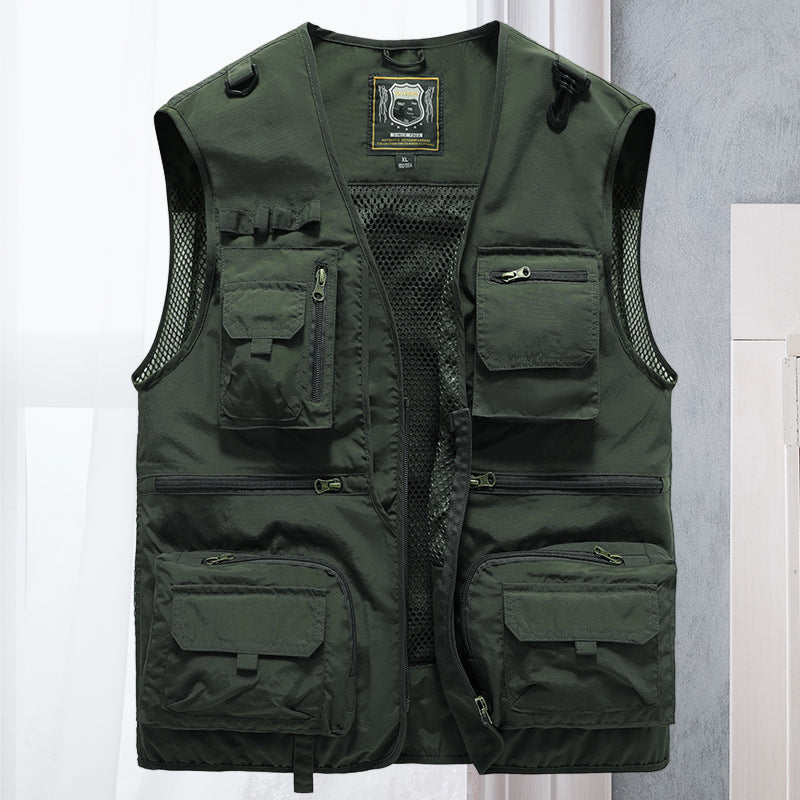 Multi-Pocket Utility Vest for Men - Image 1