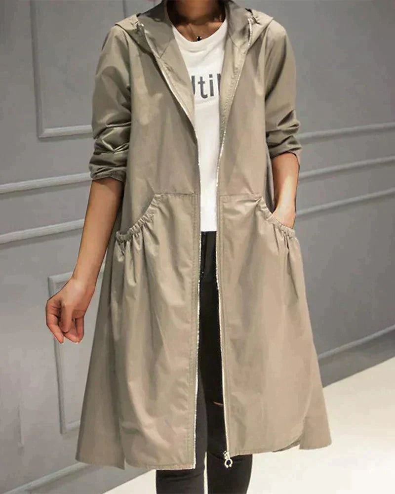 Hooded Long Coat for Women - Image 2