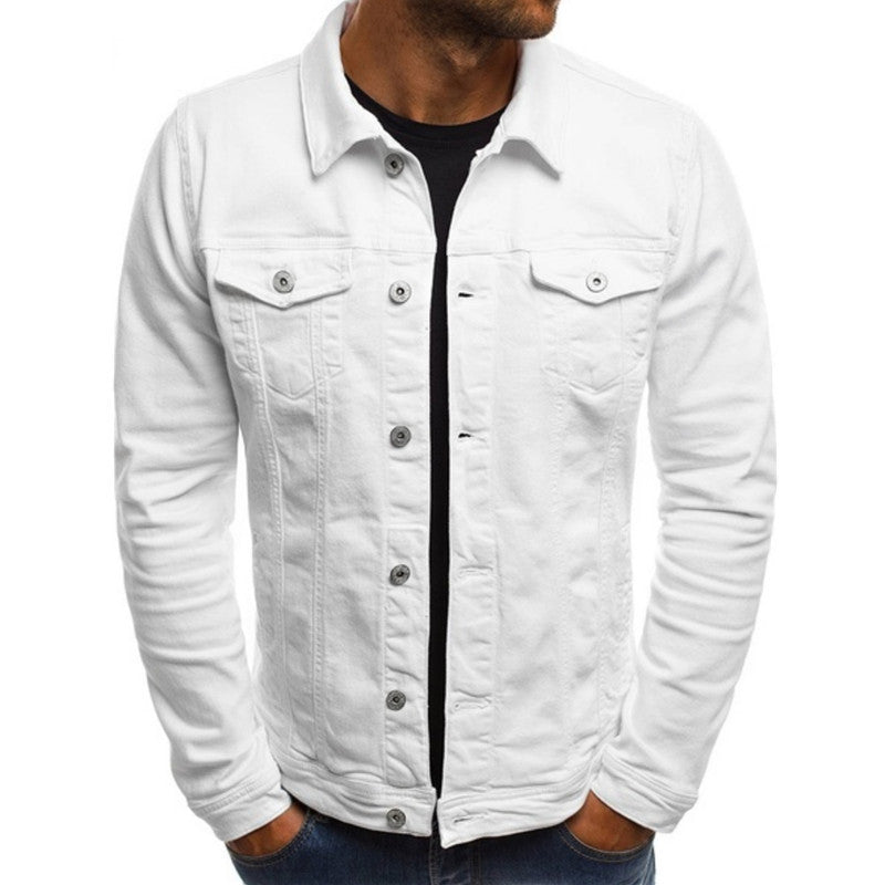 Button-Down Denim Jacket for Men - Image 1