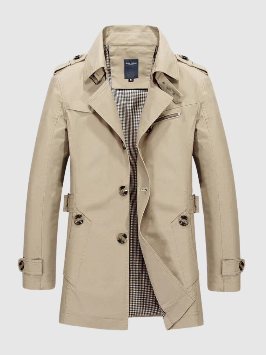 Double-Breasted Trench Coat for Men - Image 1