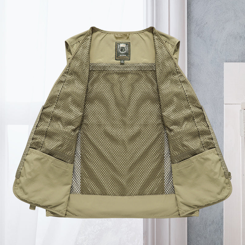 Multi-Pocket Utility Vest for Men - Image 3