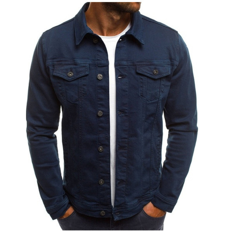 Button-Down Denim Jacket for Men - Image 6