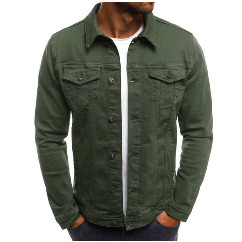 Button-Down Denim Jacket for Men - Image 2