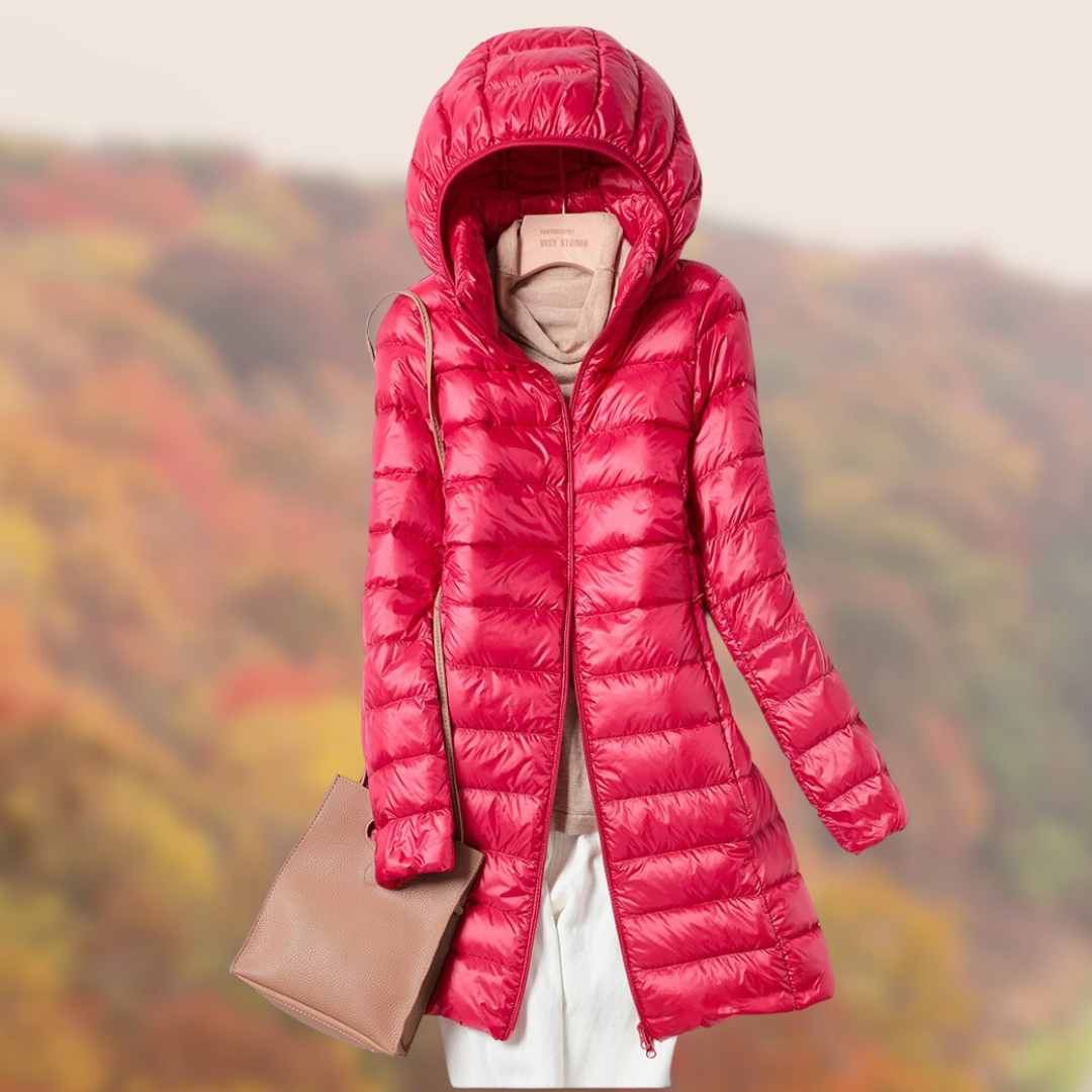 Hooded Puffer Long Coat for Women - Image 5