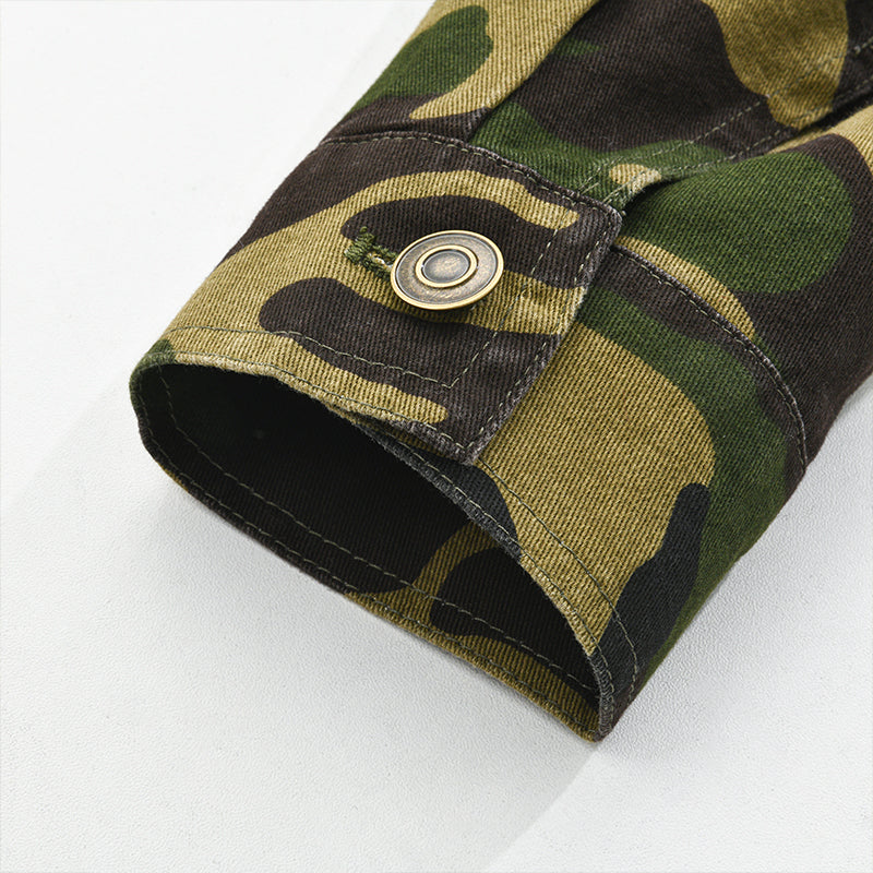 Button-Down Camo Jacket for Men - Image 4