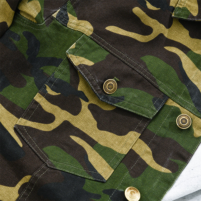Button-Down Camo Jacket for Men - Image 5