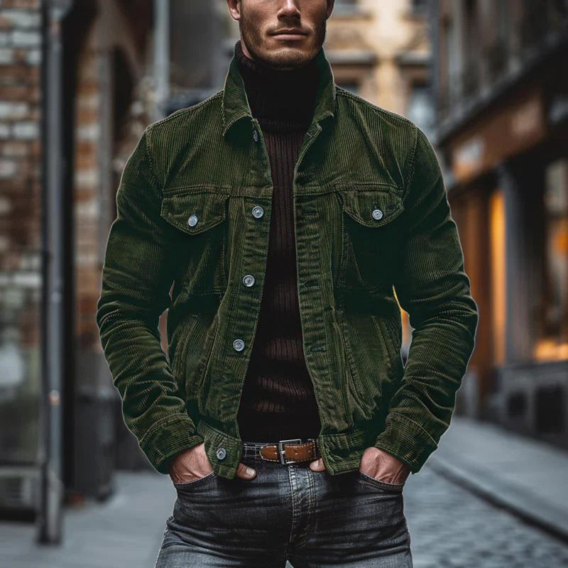Button-Down Corduroy Jacket for Men - Image 3