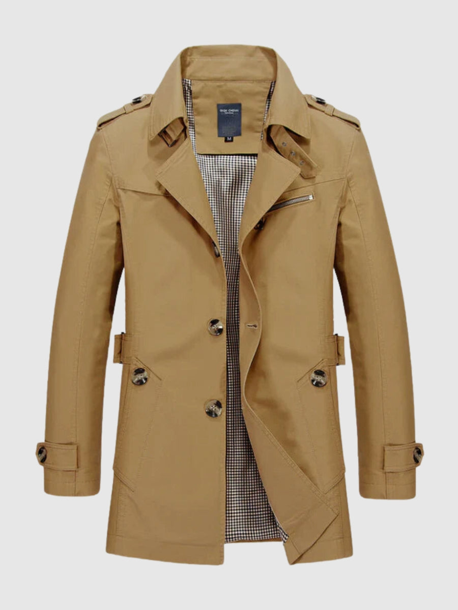 Double-Breasted Trench Coat for Men - Image 2