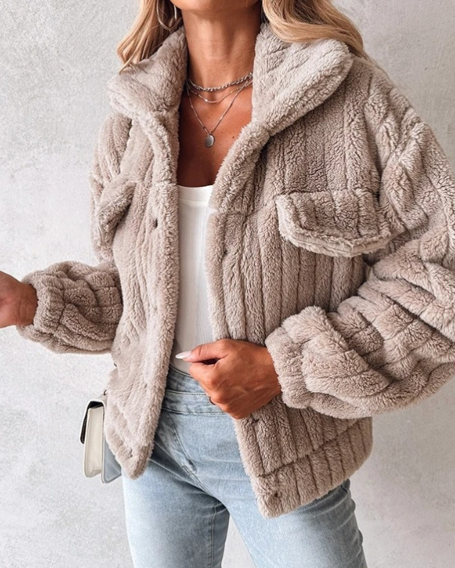 Button-Down Sherpa Jacket for Women - Image 5