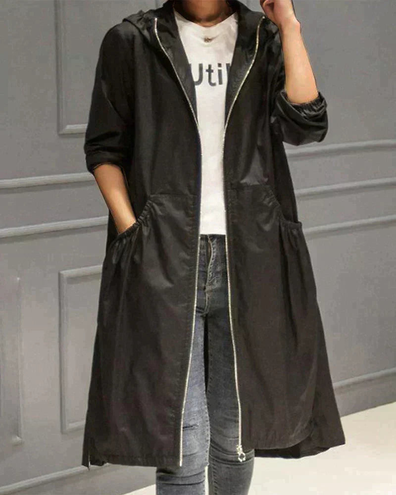 Hooded Long Coat for Women - Image 4