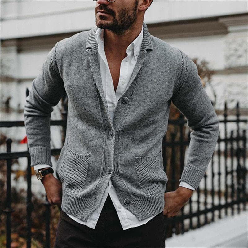 Shawl Collar Cardigan Sweater for Men - Image 2