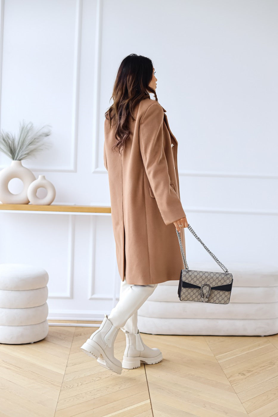 Double-Breasted Long Coat for Women - Image 6