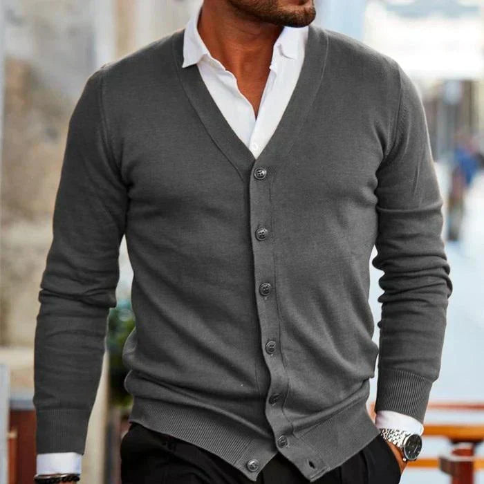 Button-Down V-Neck Sweater for Men - Image 5