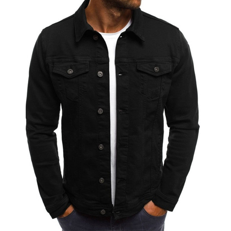 Button-Down Denim Jacket for Men - Image 4