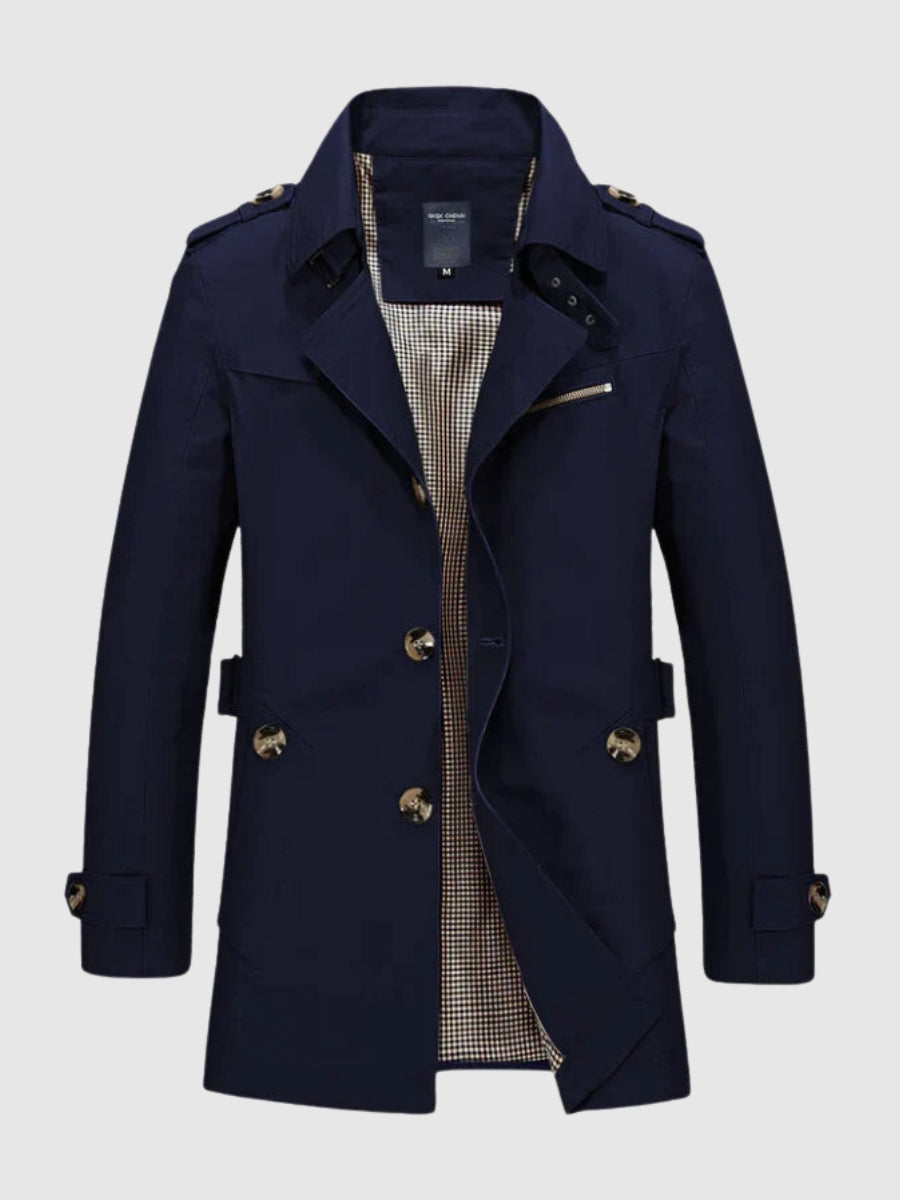 Double-Breasted Trench Coat for Men - Image 4
