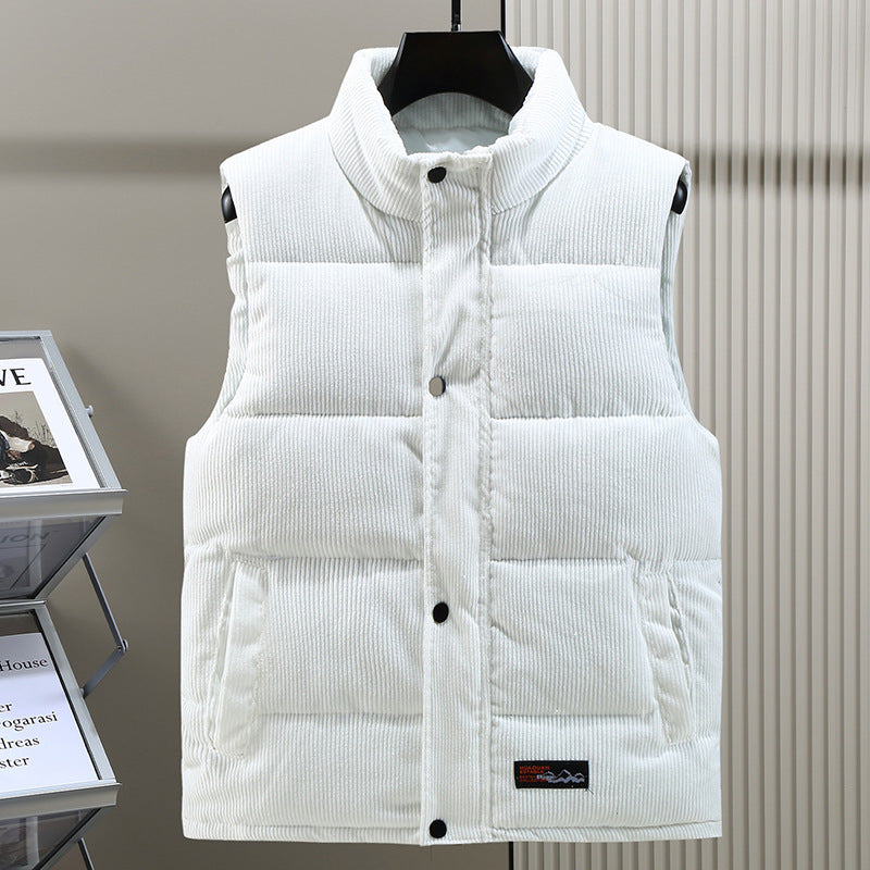 Puffer Corduroy Vest for Men - Image 3