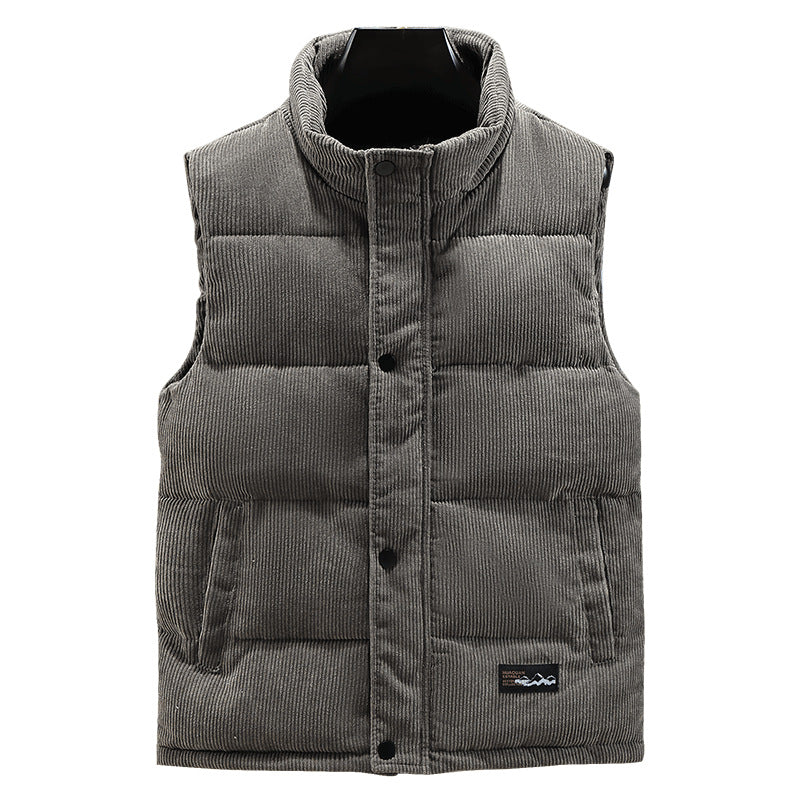 Puffer Corduroy Vest for Men - Image 5