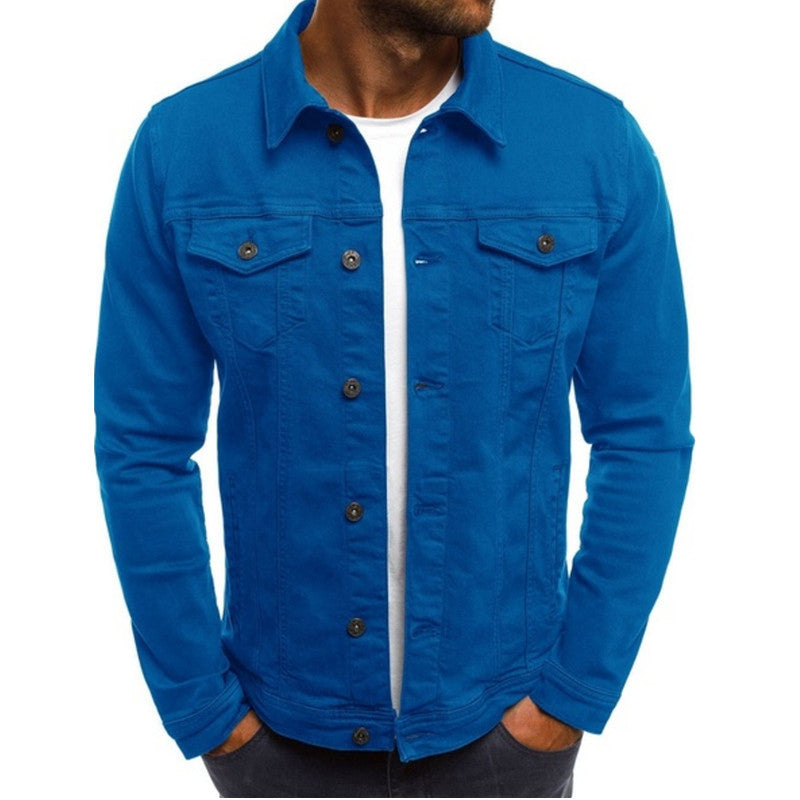 Button-Down Denim Jacket for Men - Image 5
