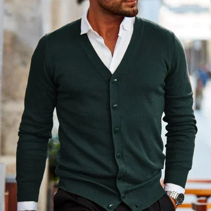 Button-Down V-Neck Sweater for Men - Image 4