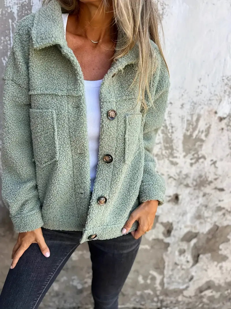 Oversized Collared Jacket for Women - Image 3