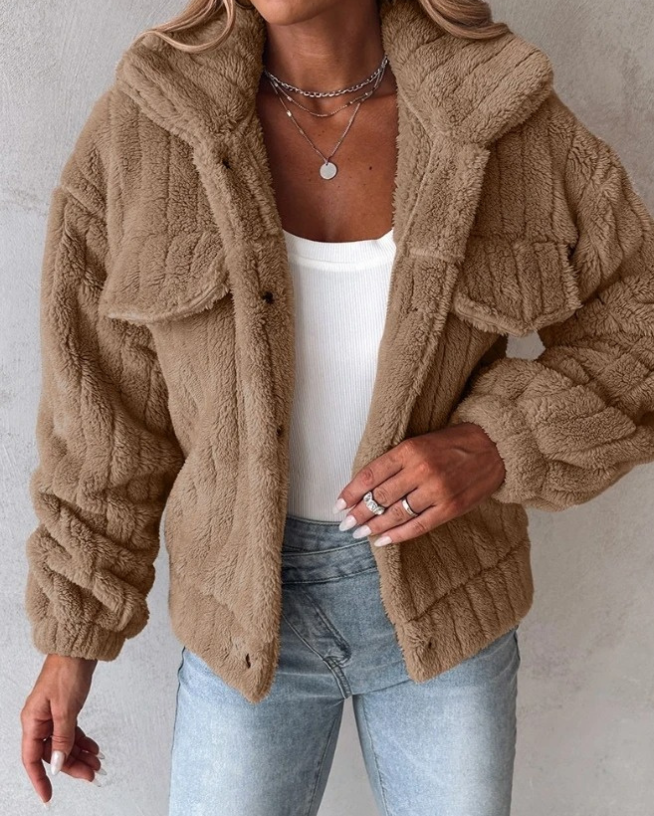 Button-Down Sherpa Jacket for Women - Image 4