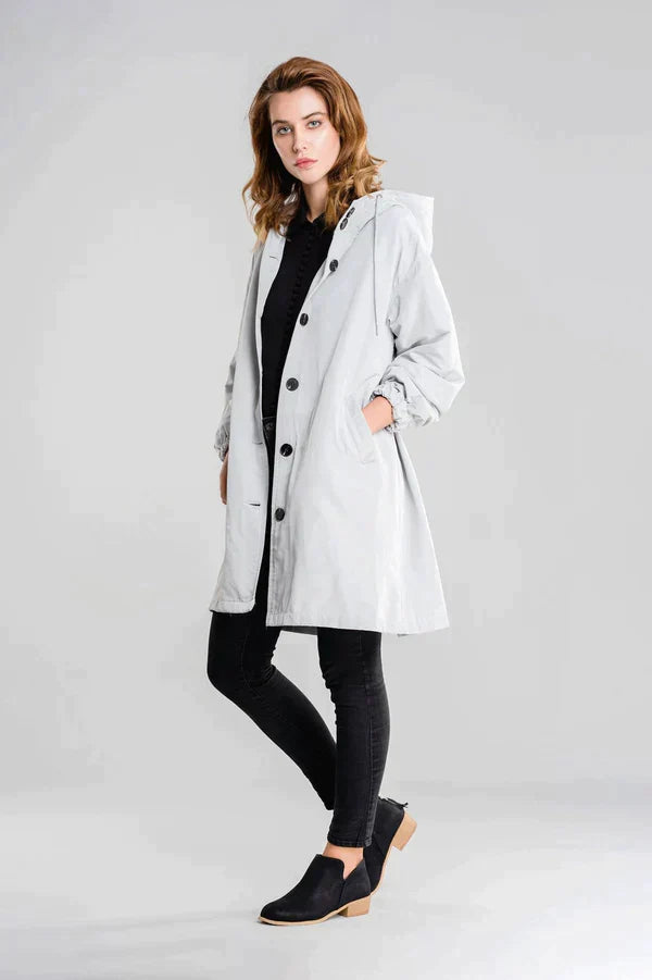 Hooded Mid-Length Coat for Women - Image 8
