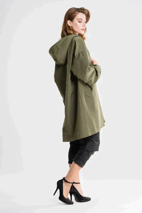 Hooded Mid-Length Coat for Women - Image 6