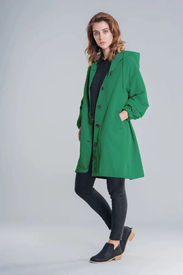Hooded Mid-Length Coat for Women - Image 14