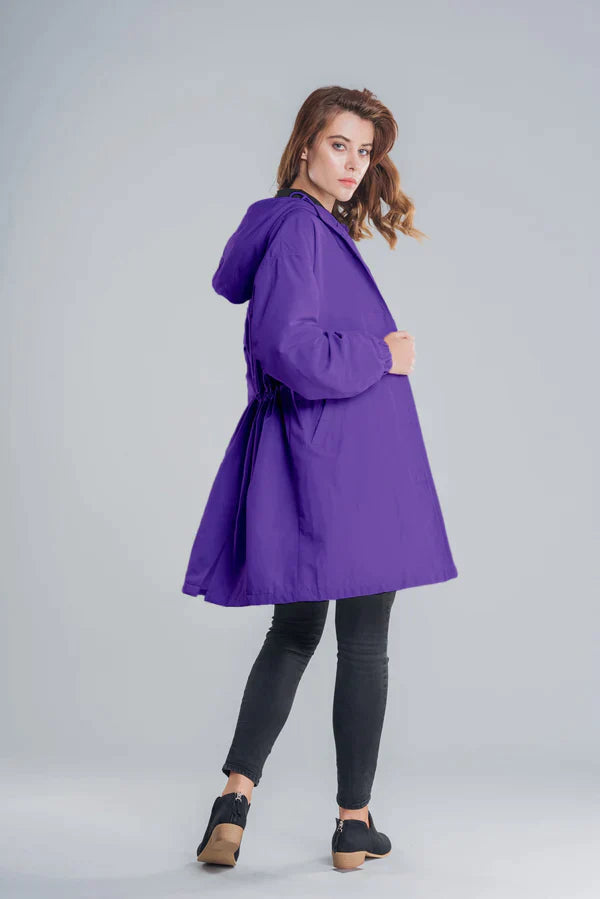Hooded Mid-Length Coat for Women - Image 15
