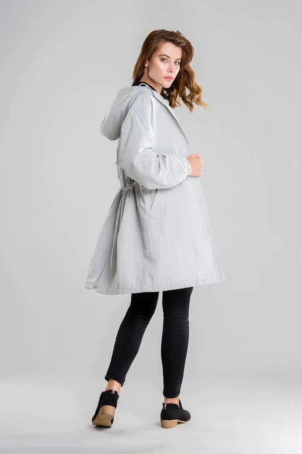 Hooded Mid-Length Coat for Women - Image 4