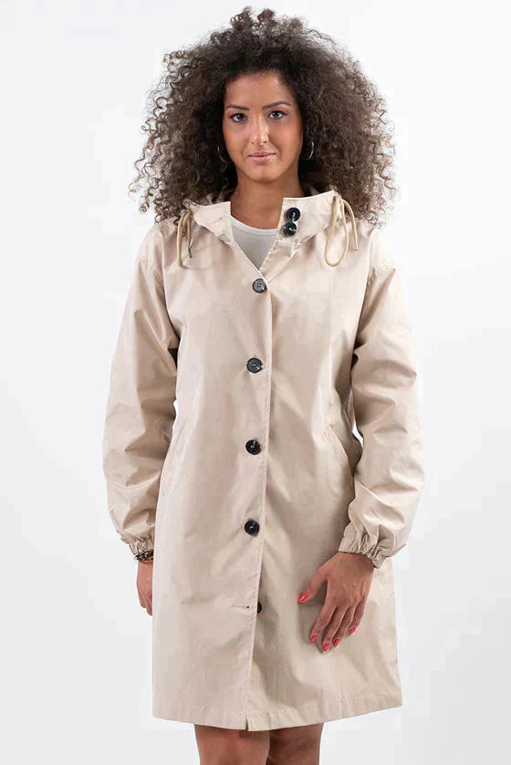 Hooded Mid-Length Coat for Women - Image 7