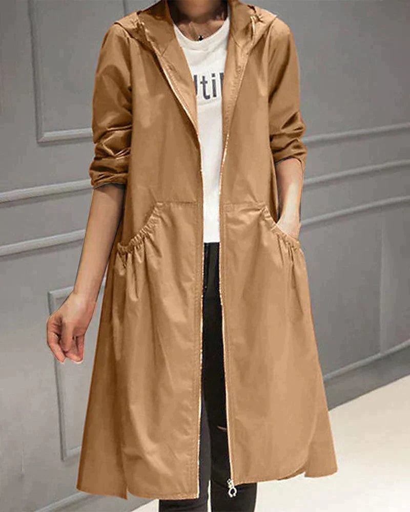 Hooded Long Coat for Women - Image 3