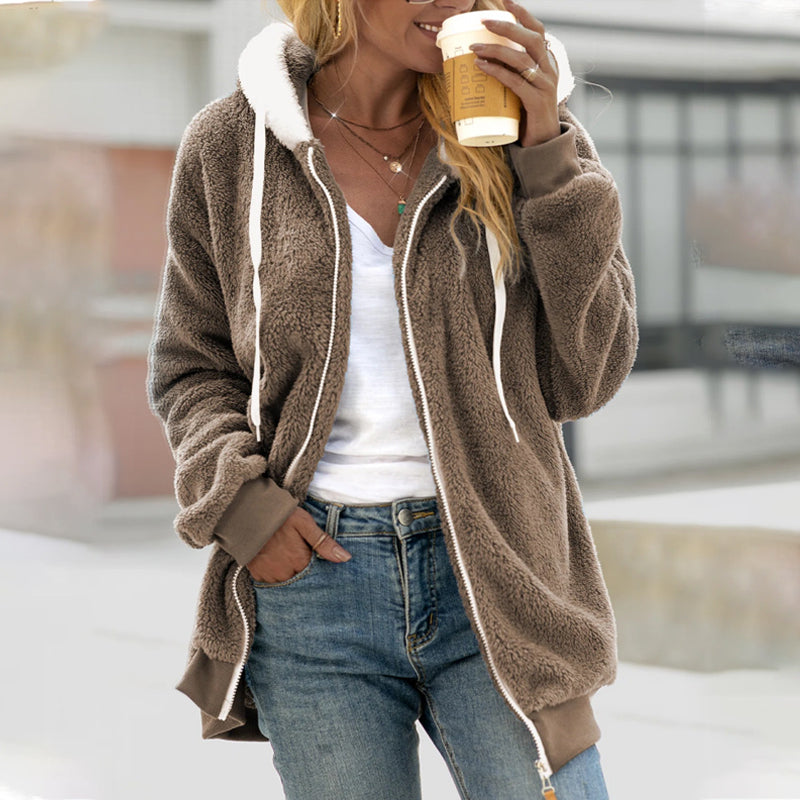 Hooded Zip Up Jacket for Women - Image 3