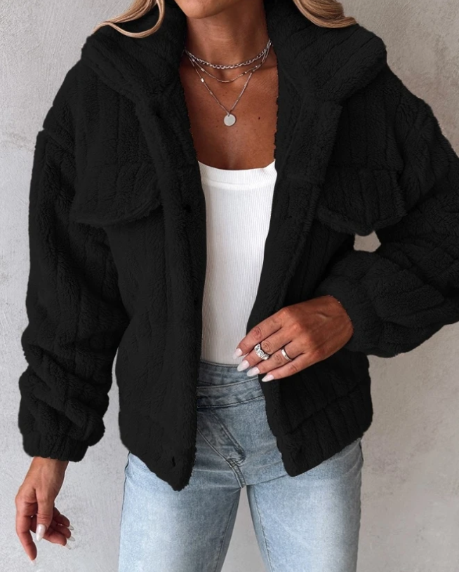 Button-Down Sherpa Jacket for Women - Image 3