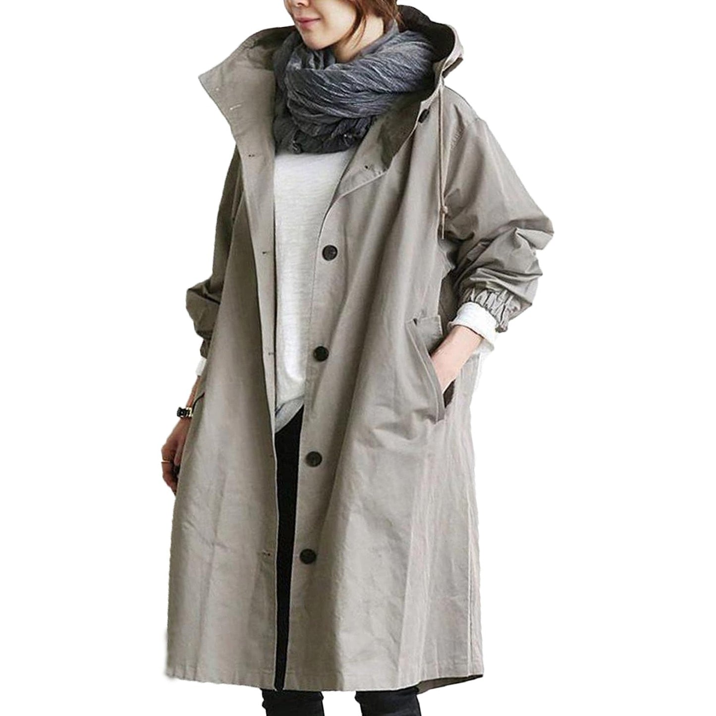 Hooded Long Coat for Women - Image 4