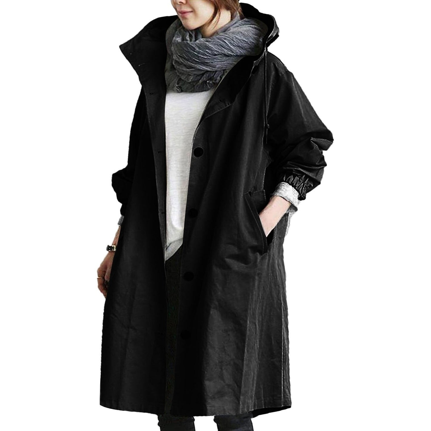 Hooded Long Coat for Women - Image 2
