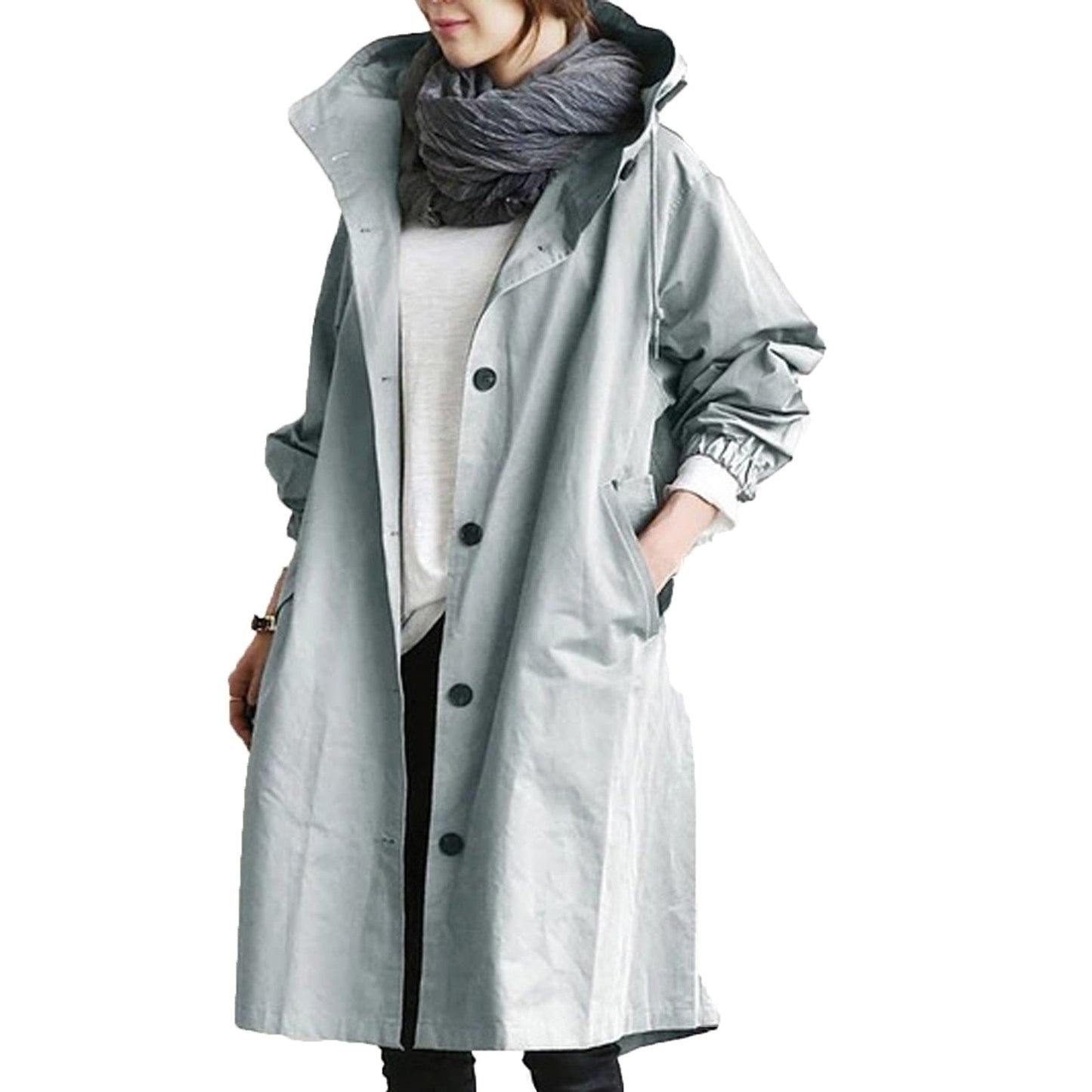 Hooded Long Coat for Women - Image 6