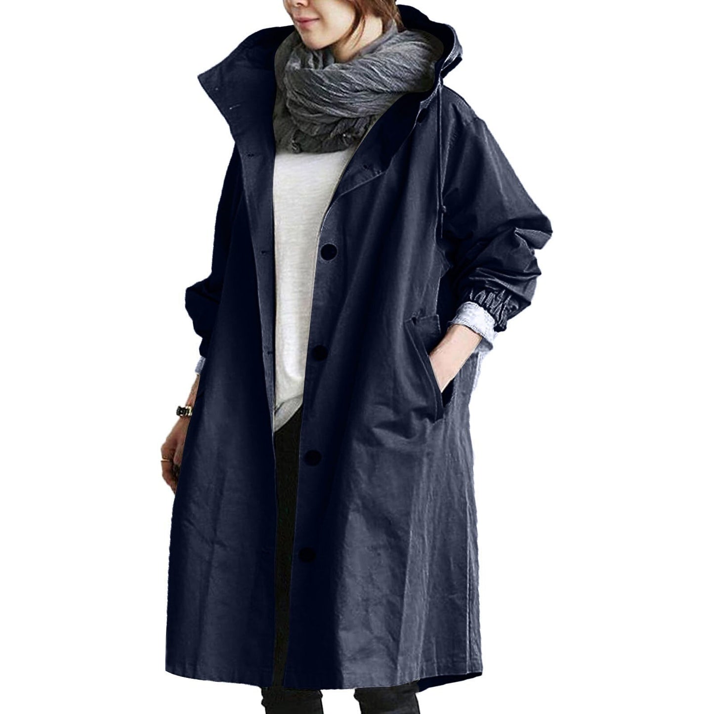 Hooded Long Coat for Women - Image 3