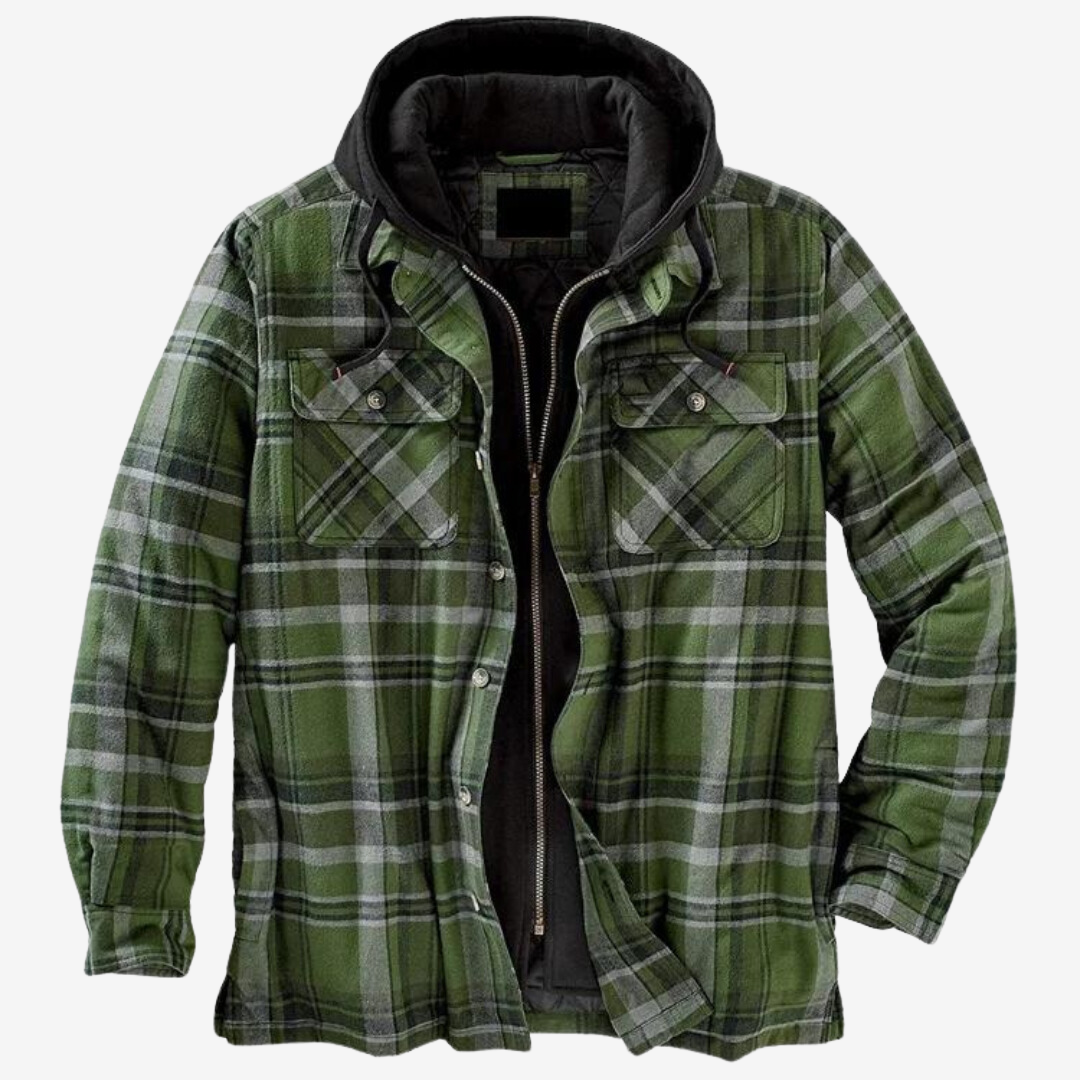Hooded Flannel Jacket for Men - Image 5