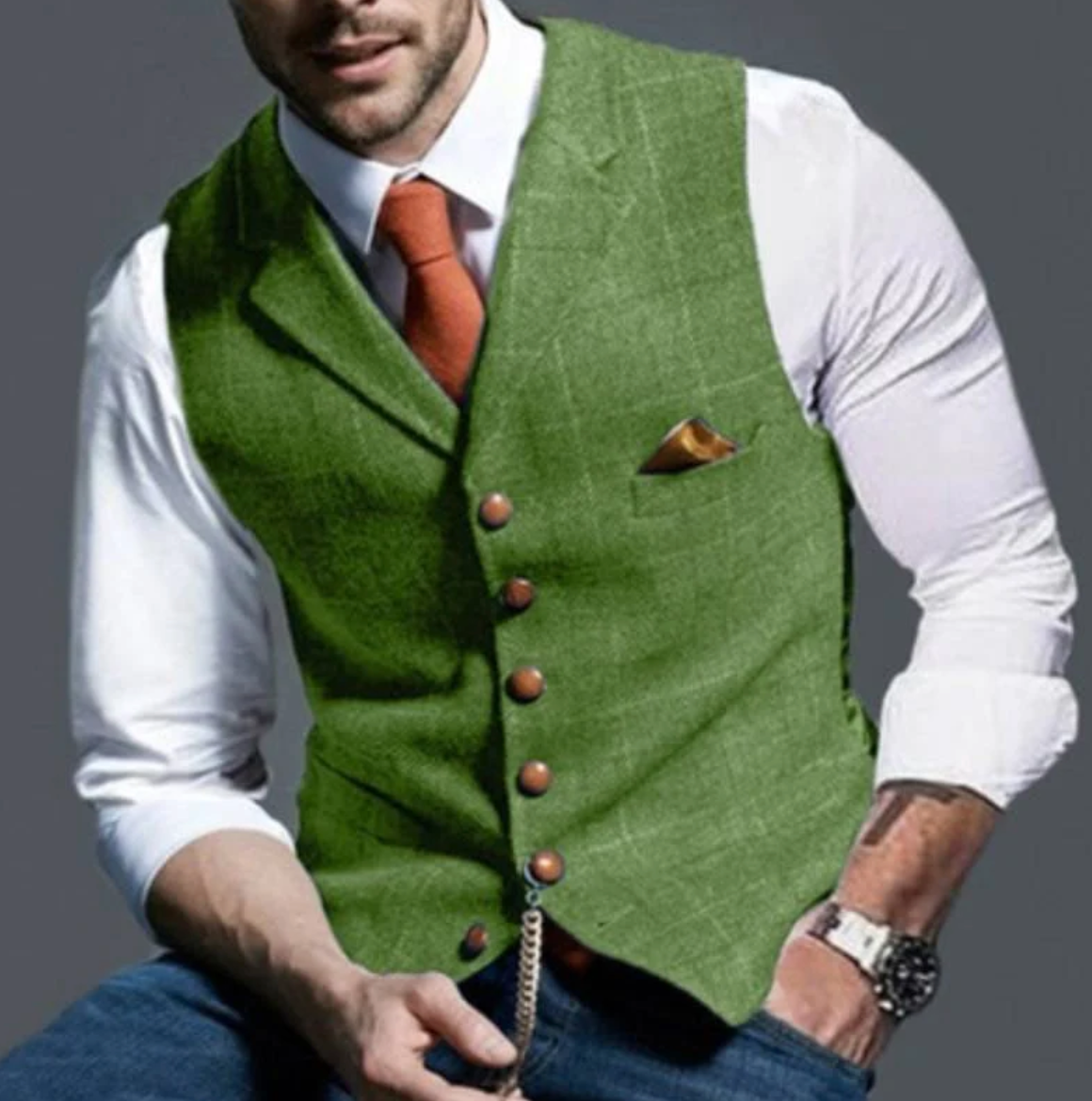 Slim Fit Formal Vest for Men - Image 2