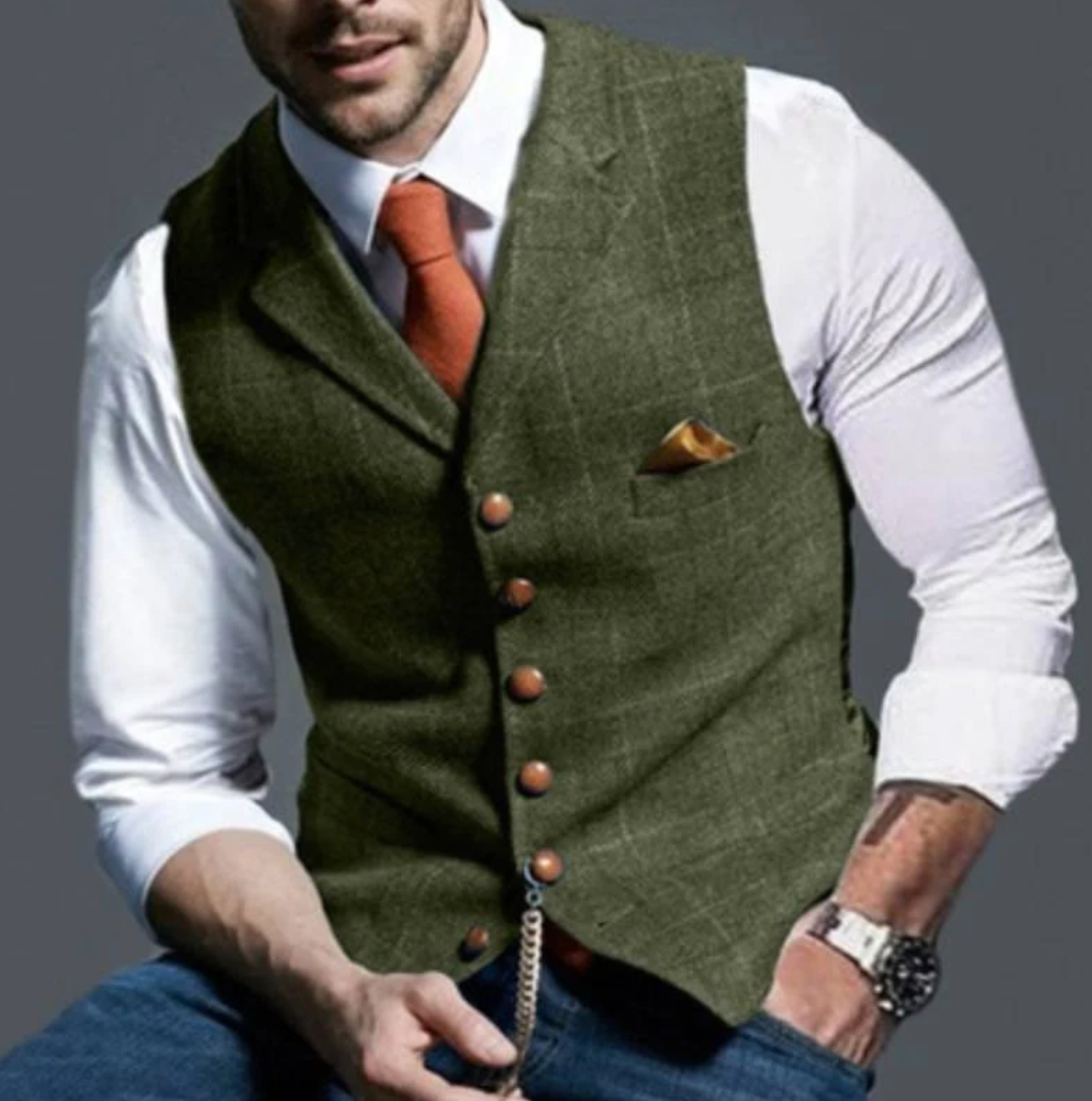 Slim Fit Formal Vest for Men - Image 4