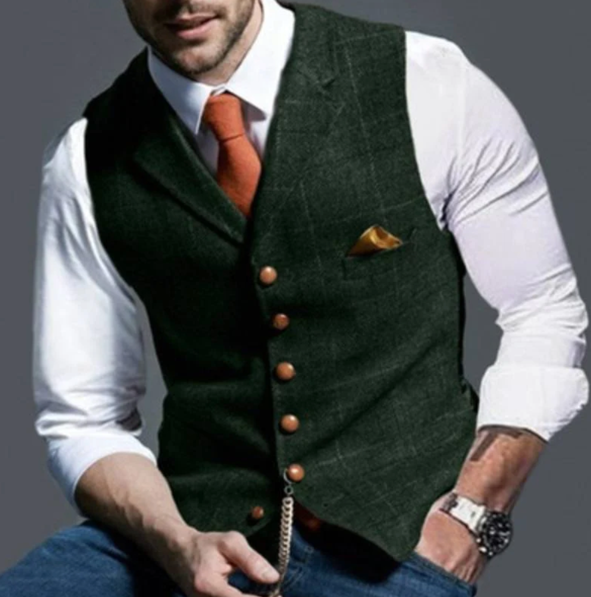 Slim Fit Formal Vest for Men - Image 5