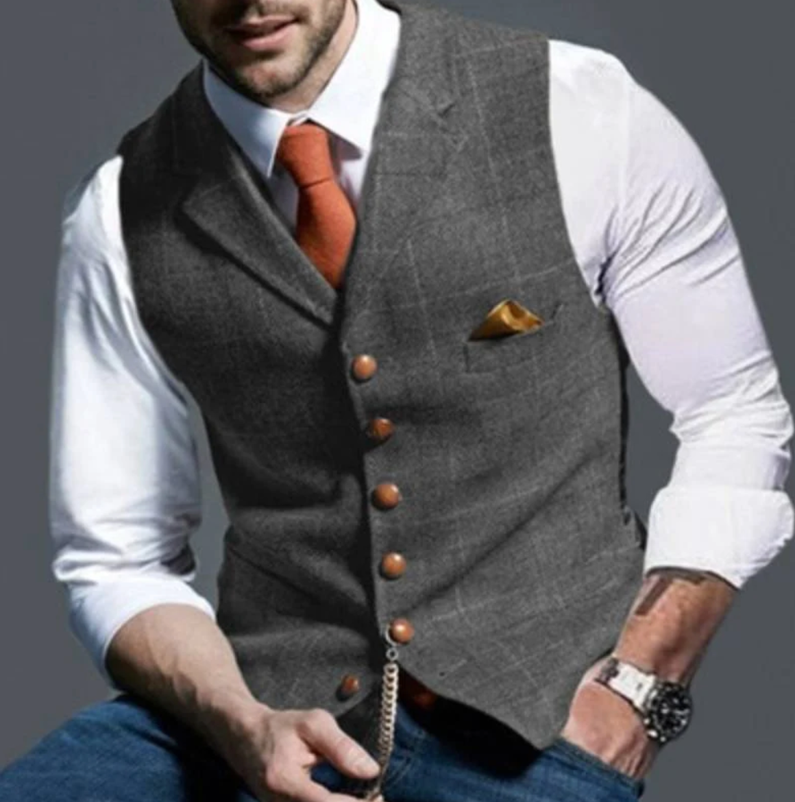Slim Fit Formal Vest for Men - Image 6
