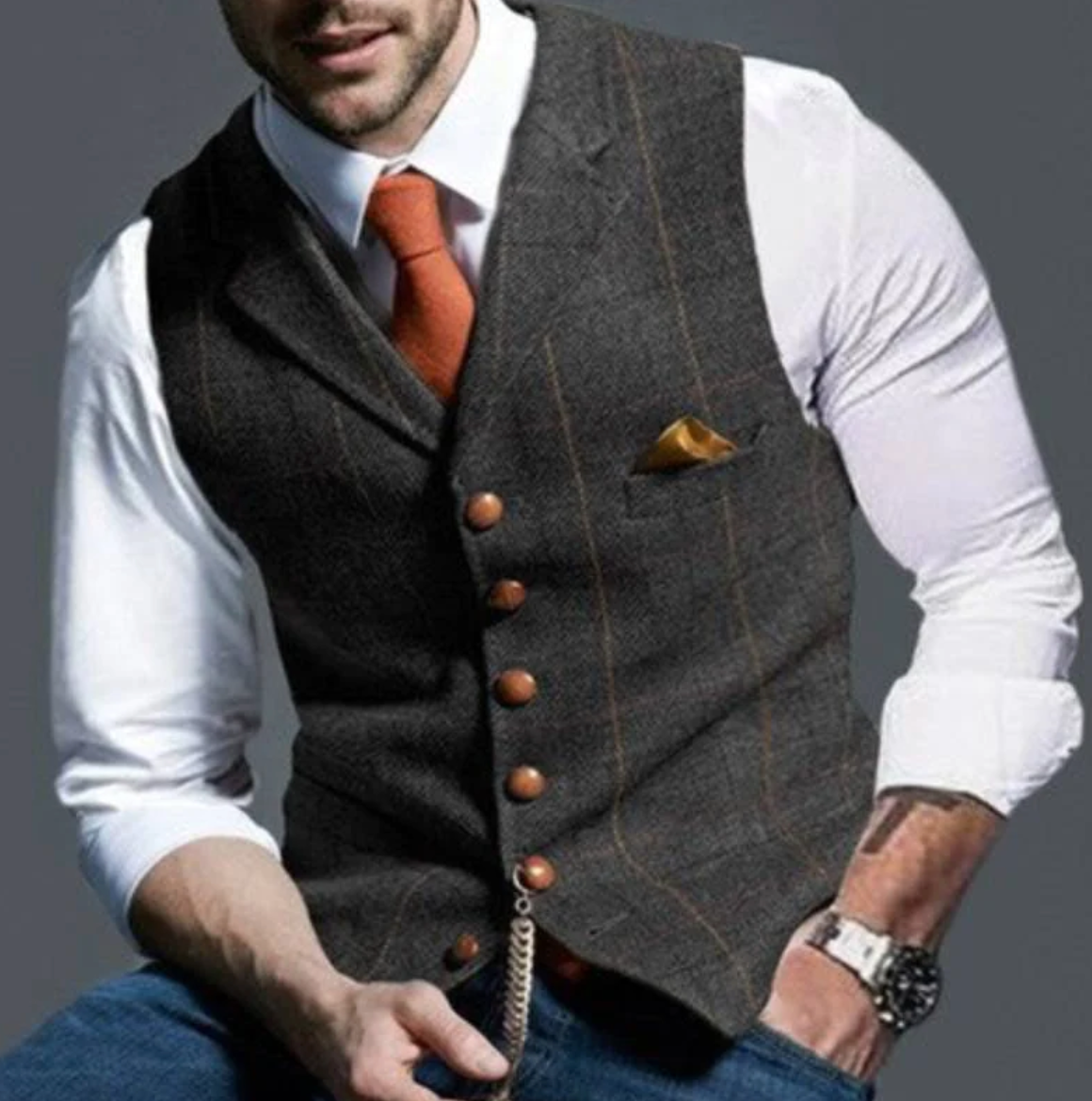 Slim Fit Formal Vest for Men - Image 8
