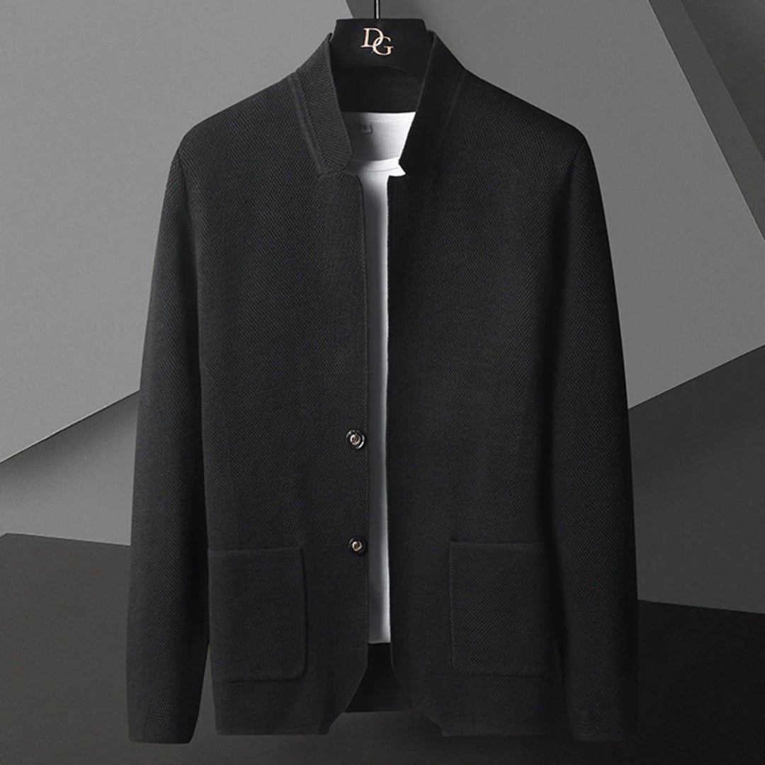 Mandarin Collar Casual Jacket for Men - Image 4