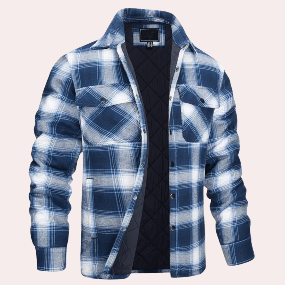Plaid Shirt Jacket for Men - Image 5